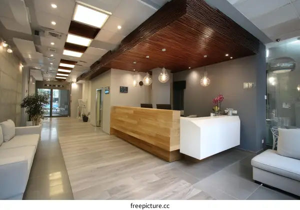 Modern Reception Area Interior Design