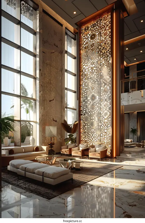 Modern Luxury Living Room Interior Design Illustration