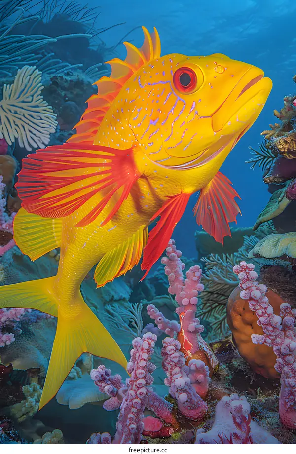 Vivid Fish in Coral Reef