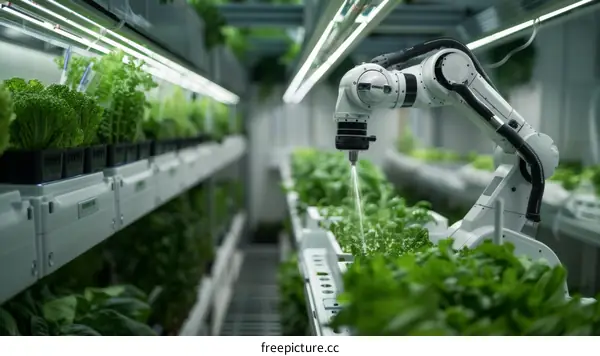 Automated indoor vertical farming using robotic technology