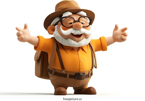 Cartoon Grandpa Character
