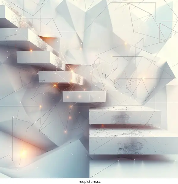 Abstract Geometric Composition with White Light