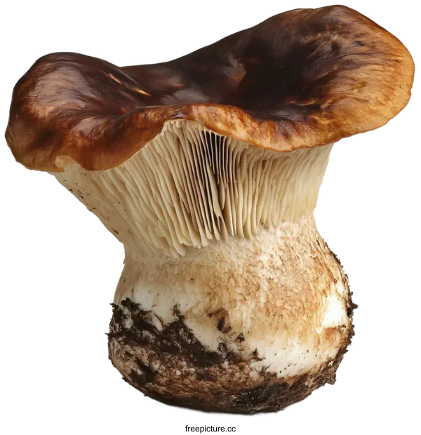 [Transparent Background PNG]Close-up Image of a Large Mushroom
