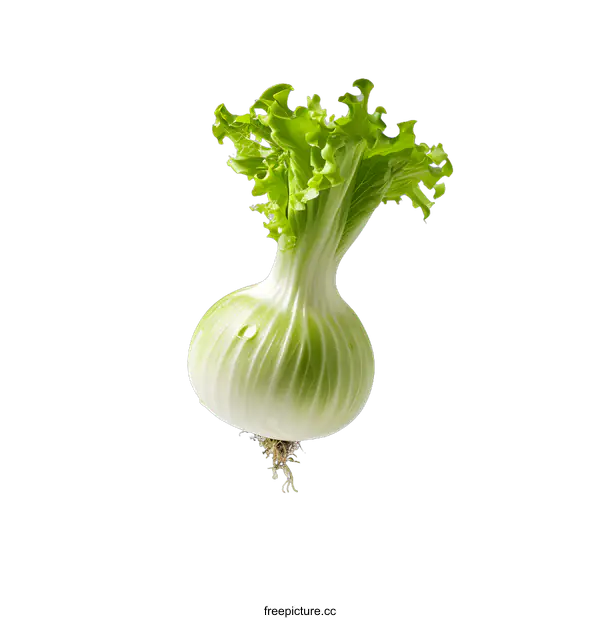 [Transparent Background PNG]Fresh Green Lettuce with Root System