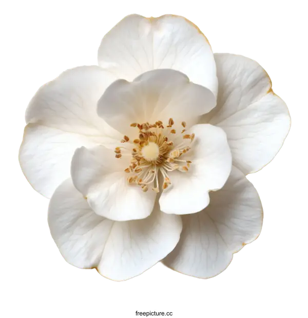 [Transparent Background PNG]Closeup of a Beautiful White Flower