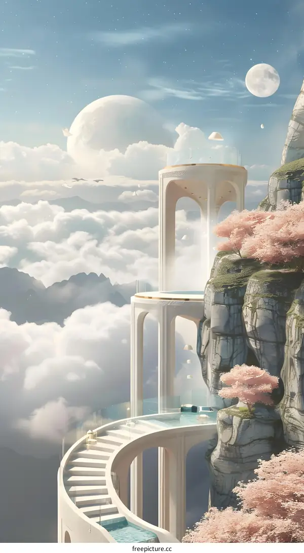 Stairway to Heaven Architecture Illustration