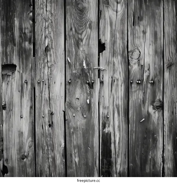 Black and white wooden fence