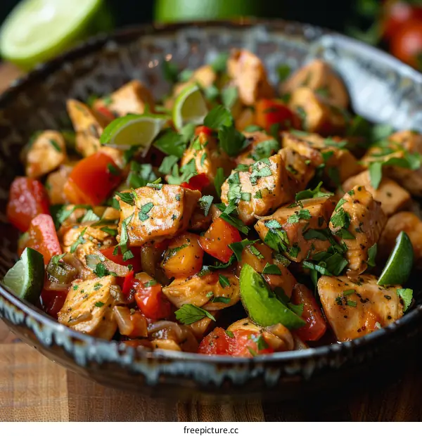 Tender and Juicy Chicken Fajitas with Peppers and Onions