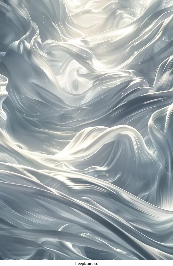 White abstract background with soft folds