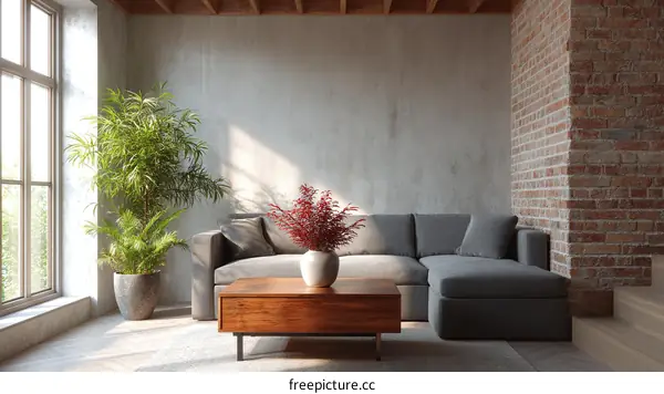 Modern Industrial Living Room Interior Design