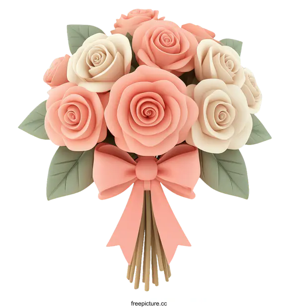 [Transparent Background PNG]Beautiful Bouquet of Roses Illustration