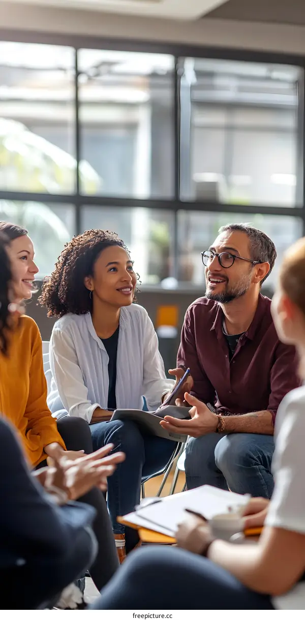 Diverse Group of People in a Business Meeting