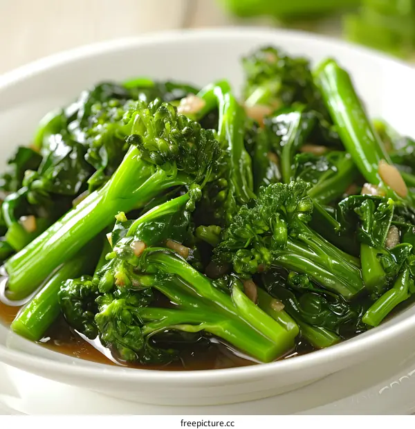 Chinese broccoli with oyster sauce