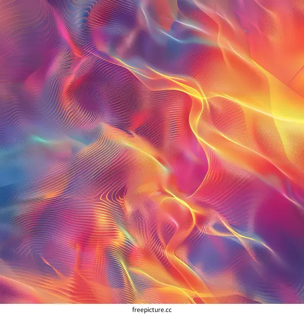 Colorful abstract background with flowing lines