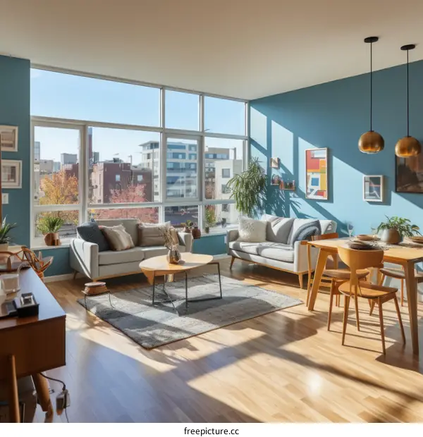 A bright and airy living room with a large windows