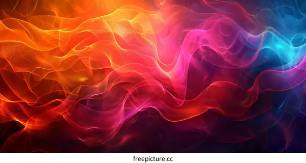 Abstract Colorful Flames