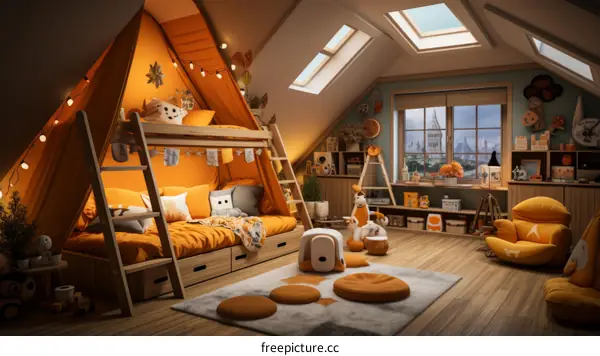 Teepee Bed in a Cozy Bedroom