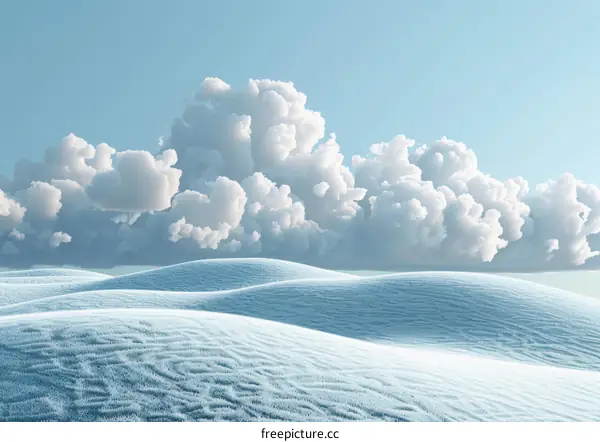 Blue and white minimalist landscape painting