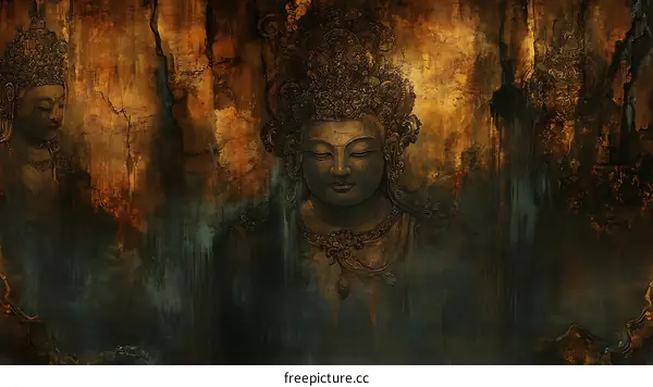 Ancient Buddha Figures Artwork