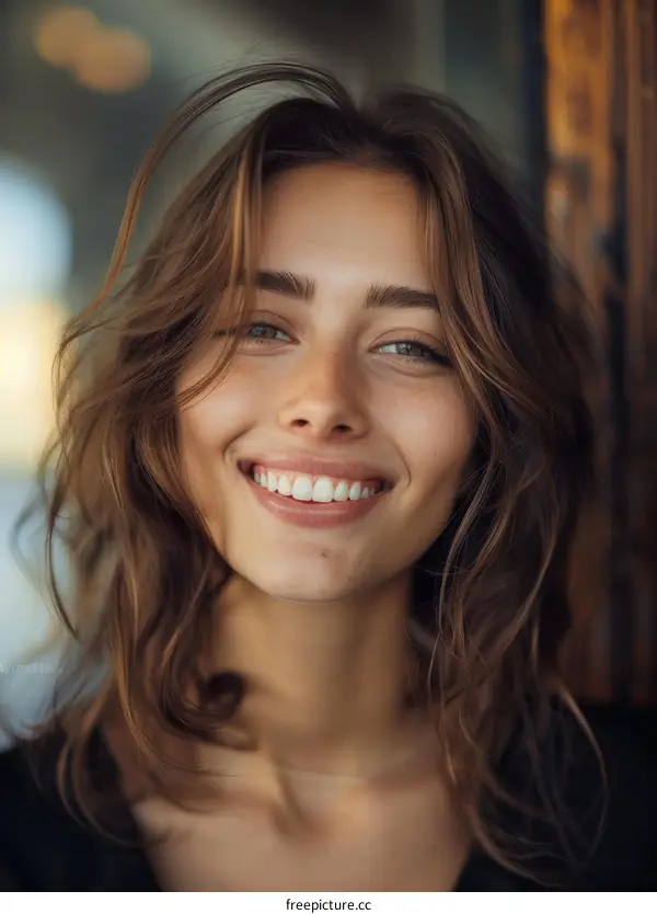 Close-up Portrait of a Smiling Woman