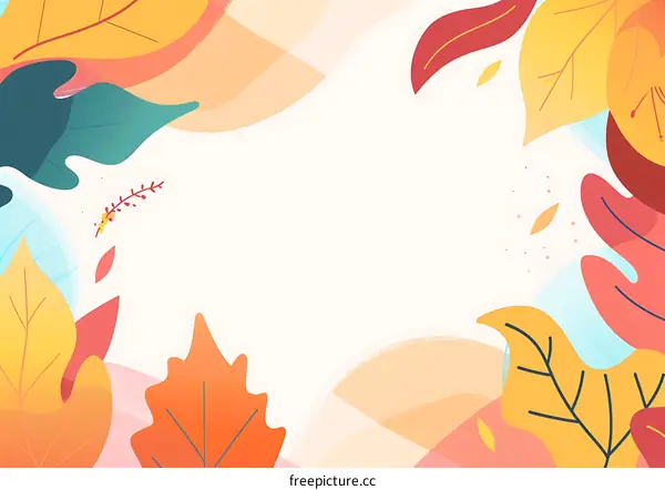 Abstract Autumn Leaves Background Design