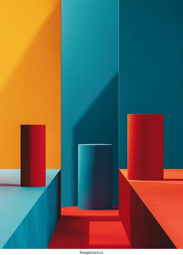 Abstract Minimalist Geometric Shapes Background