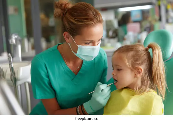 Dental Care for Children:  Dentist and Patient