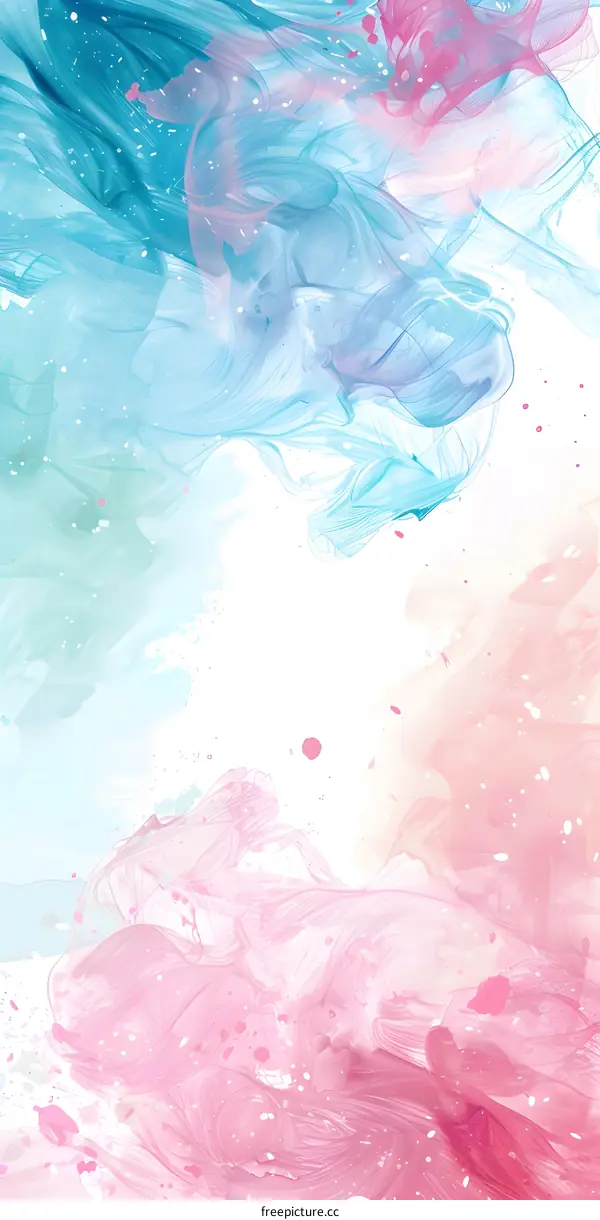 Abstract Watercolor Background With Pink And Blue
