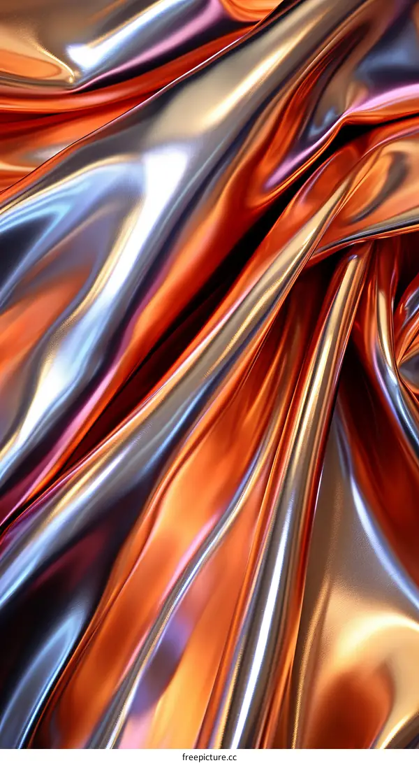 Colorful and Shiny Wavy Metallic Fabric