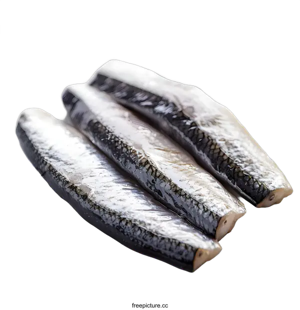 [Transparent Background PNG]Three pieces of herring fillets