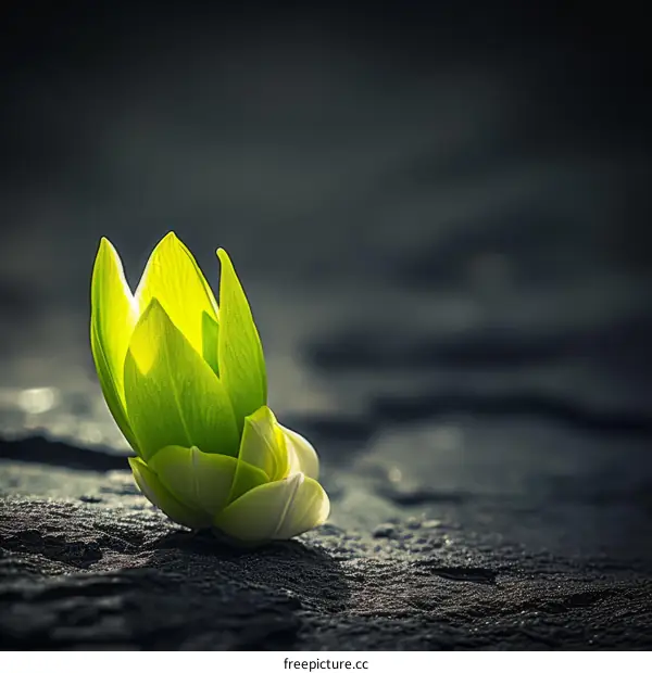 Single Flower Dark Background