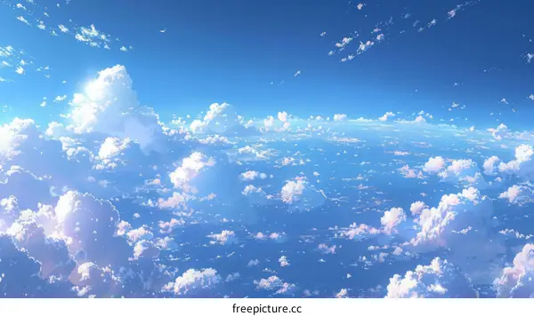 Blue sky and white clouds