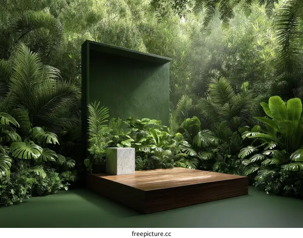 Tropical Jungle Display Stand Mockup