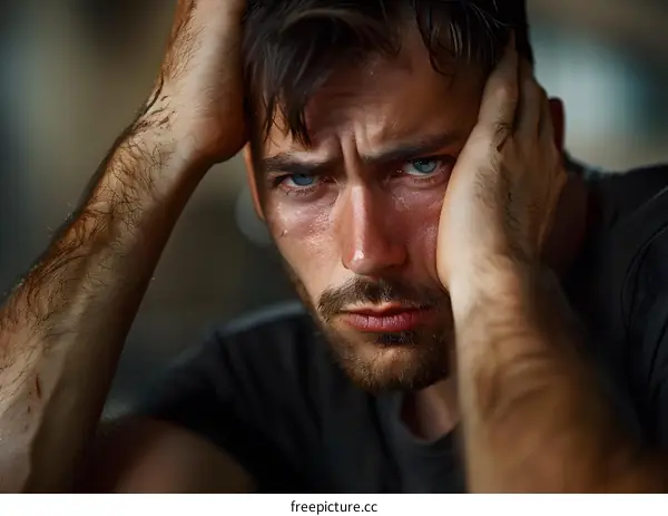 Portrait of a man with intense expression