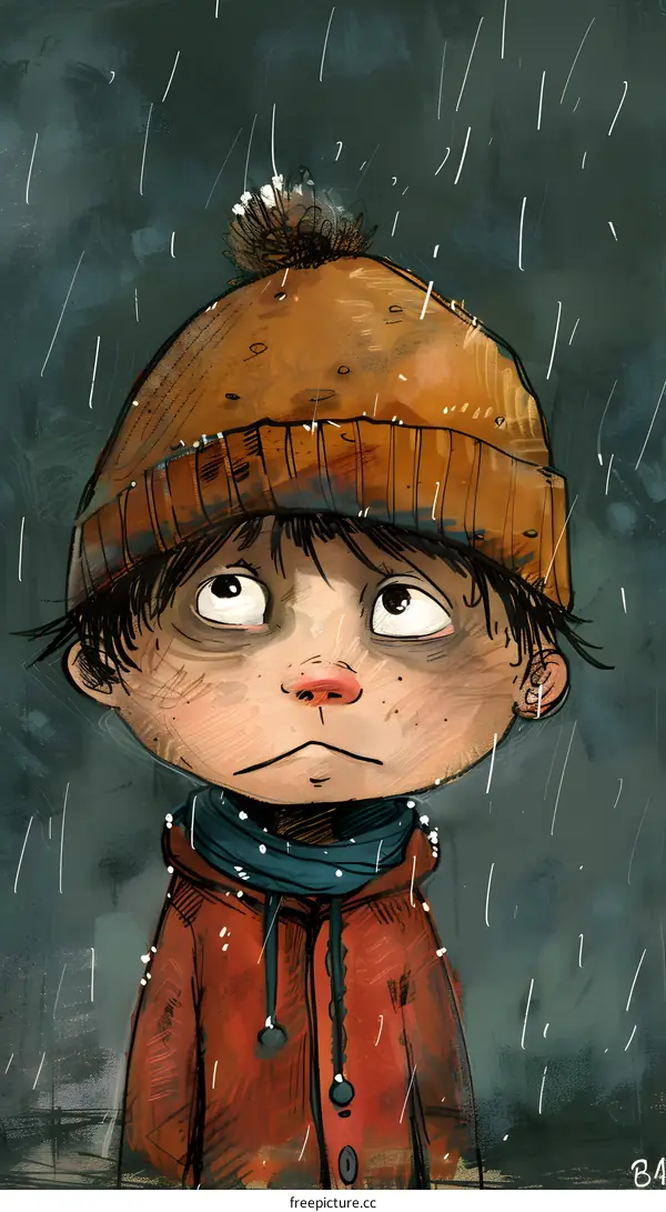 Sad Boy in the Rain