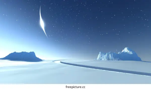 Cosmic Ice Planet Landscape Artwork