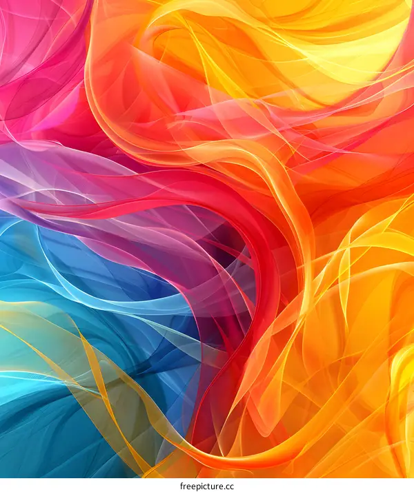 Abstract Colorful Wavy Lines Background
