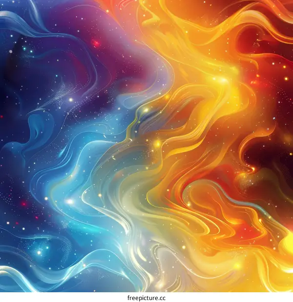 Colorful Nebula in Space