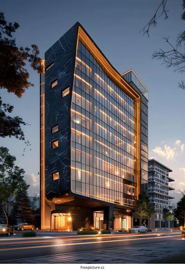 Glass Facade Skyscraper