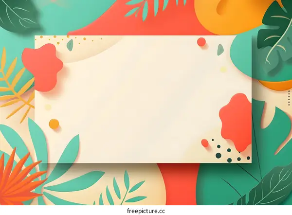 Tropical Leaves Background for Summer