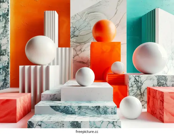 Abstract Geometric Shapes Display