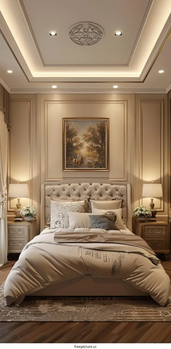Luxury Bedroom Interior Design Illustration
