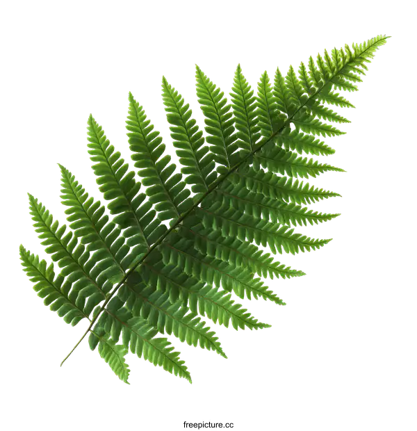 [Transparent Background PNG]Closeup of a Fern Leaf on a White Background