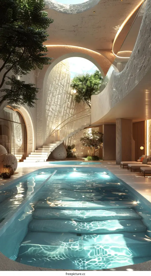 Modern Architectural Indoor Swimming Pool Design