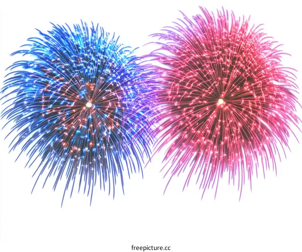 Colorful Fireworks Display in the Night Sky