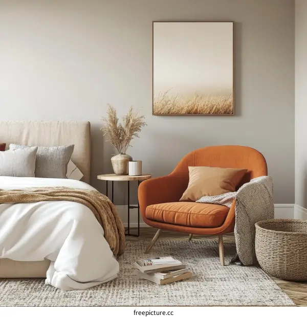 Cozy Bedroom Interior Design with Accent Chair