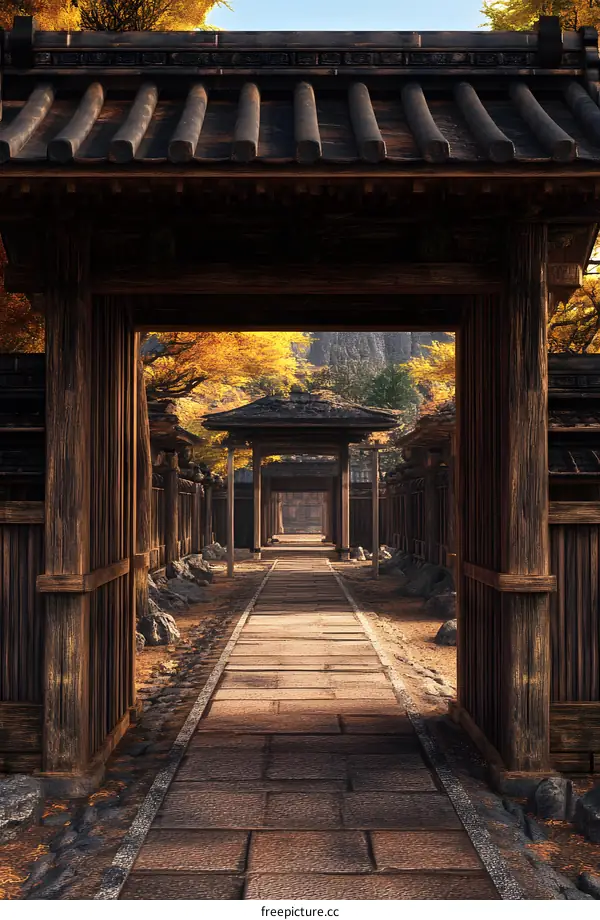 Path through the Ancient Japanese Gate