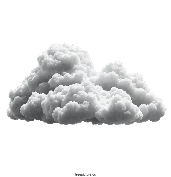 [Transparent Background PNG]Abstract Gray Fluffy Cloud Illustration