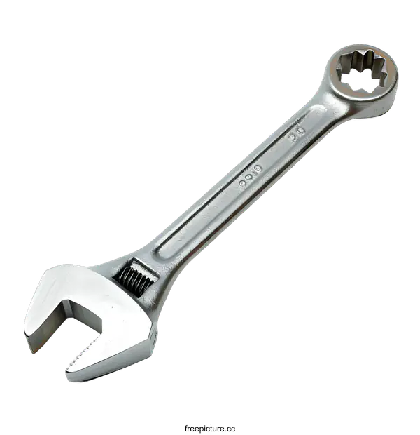 [Transparent Background PNG]Adjustable Wrench Isolated on White Background