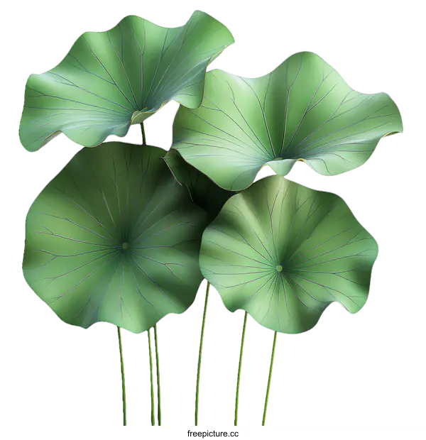 [Transparent Background PNG]Lotus Leaf Decorative Illustration
